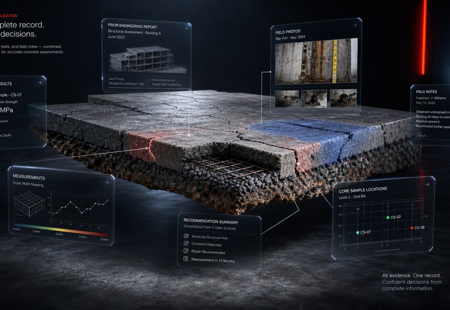 AssetGuard dashboard style concrete condition intelligence preview